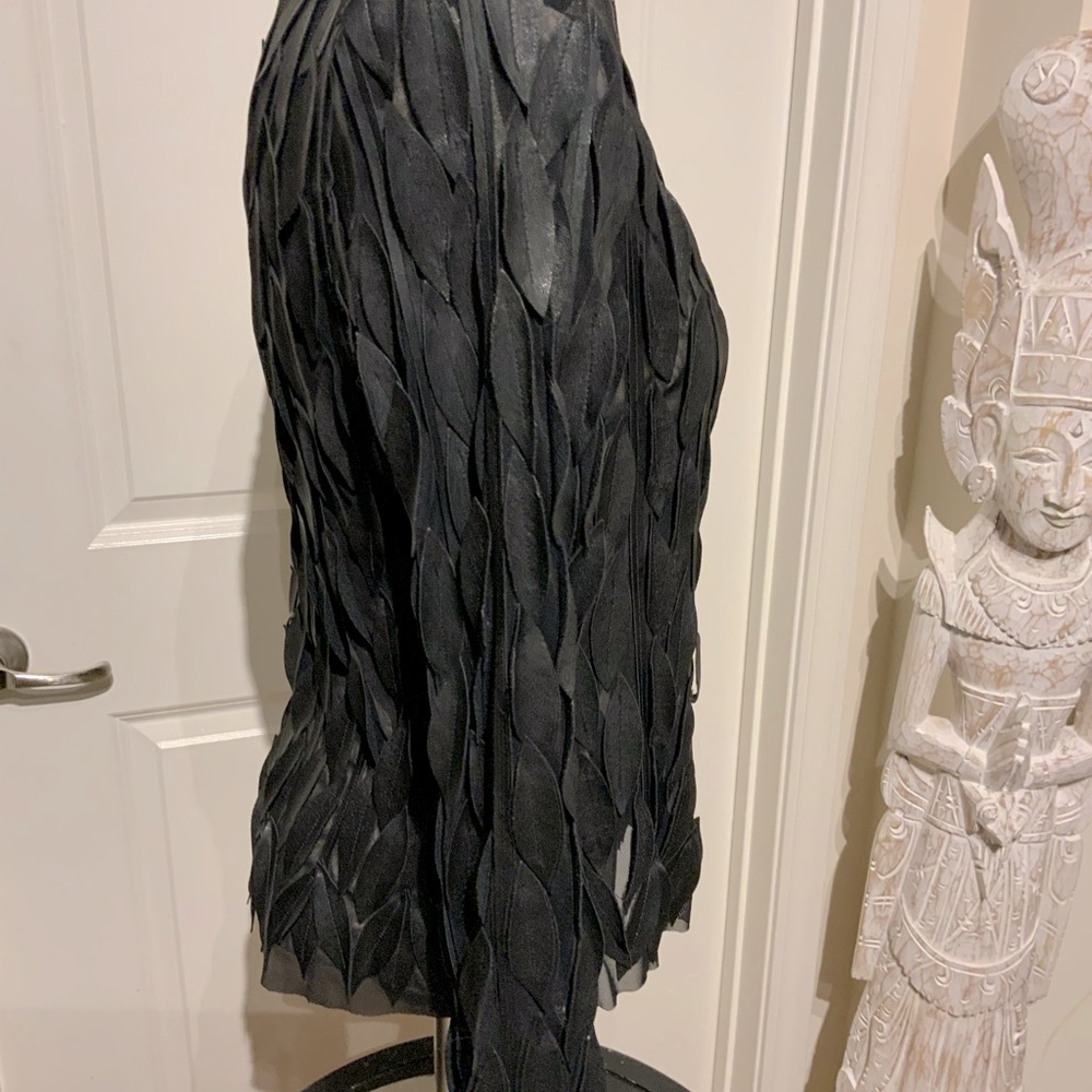 Frank Lyman Leather Leaf Patchwork Jacket - image 5